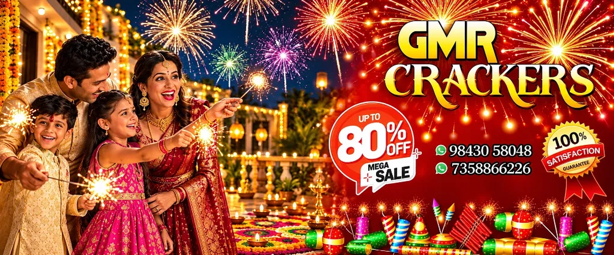 GMR Crackers Sivakasi - 80% Special Diwali Offer